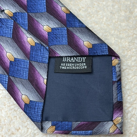 Stonehenge Cocktail Collection As Seen Under The Microscope Brandy 100% Silk Tie - Picture 3 of 4